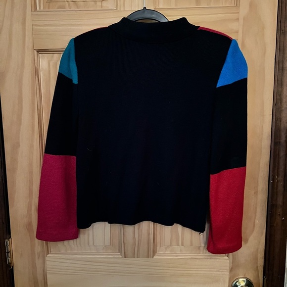 Mita Vintage Knit Color Block Jacket - Picture 3 of 7
